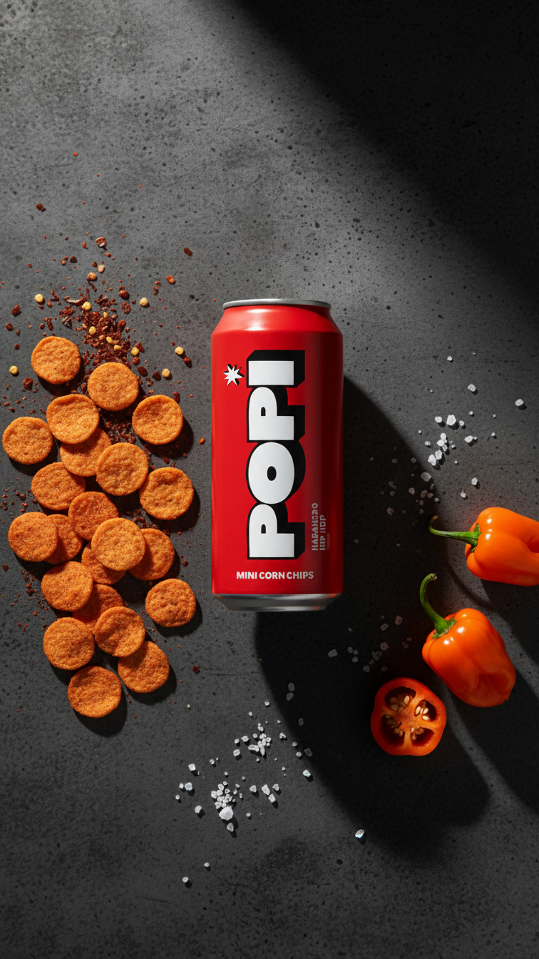 HABANERO HIP HOP MINI CORN CHIPS – POPI HABANERO HIP HOP MINI CORN CHIPS – POPI
